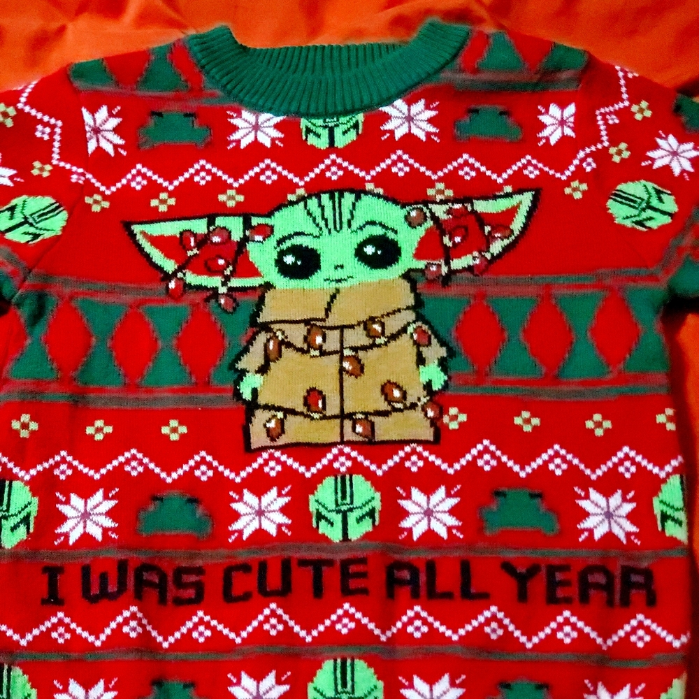 Baby Yoda (Grogu) Toddler Ugly Sweater 3T